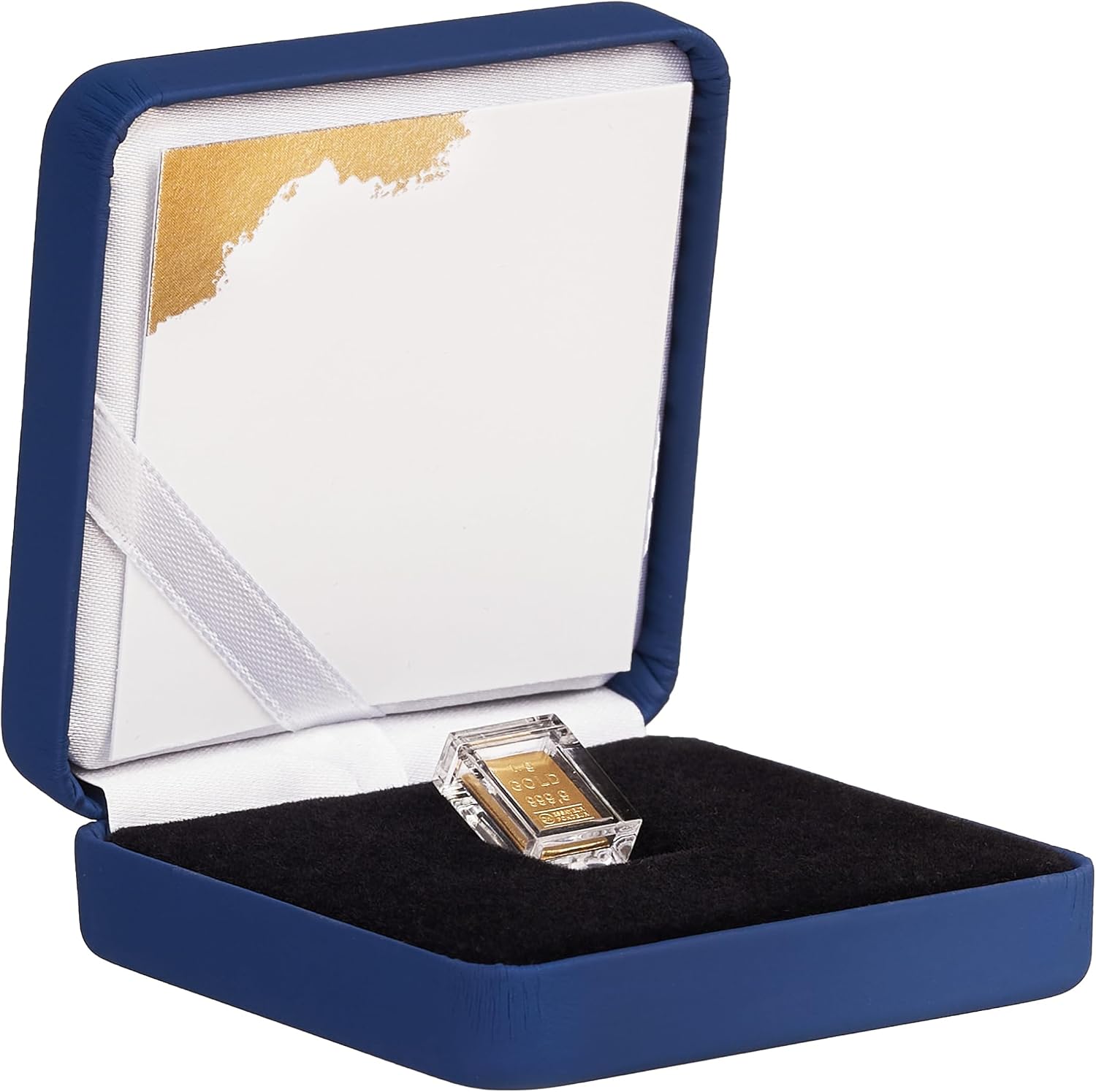 Gold Bar 1g in Elegant Case - Great Gift Idea - ESG Valcambi - Fine Gold 999.9 1g Gold