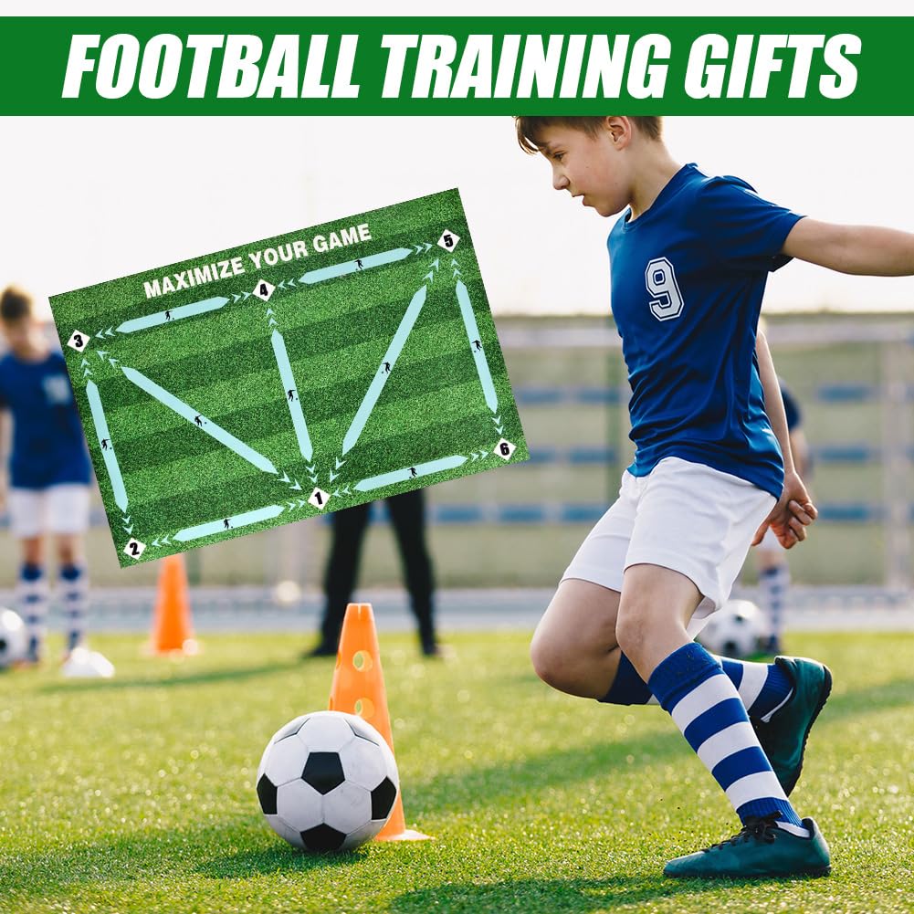 Strixorn Fußball Trainingsmatte - 60x90cm Ballkontrolle Matte Mit Verstellbarem Hüftgurt Für Kinder