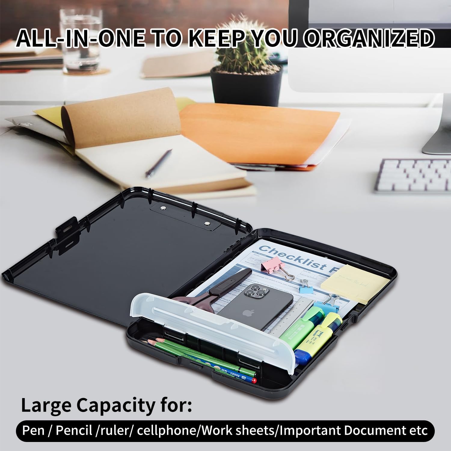 Clipboard with Storage -BFDHGQZC High Capacity Plastic Nursing Clipboards with Pen Holder Clipboard with File Folder Storage with Heavy Duty Clips for Teacher,Doctor,Offices,Cow in Colorful Flower