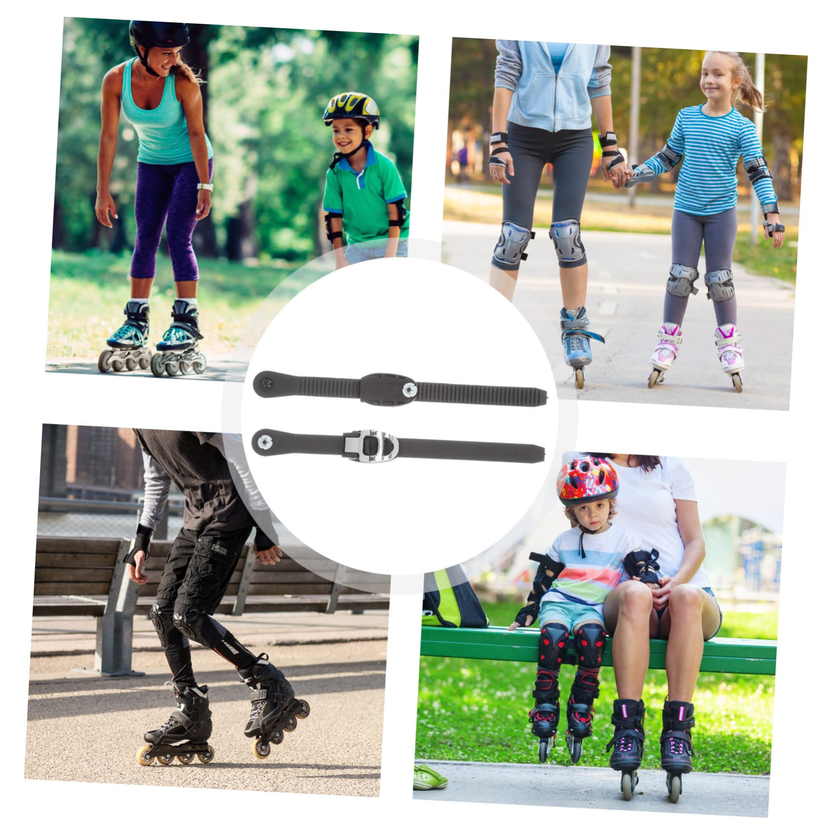 Skate Strap 2pcs Replacement Strap Buckles Professional Skate Belt Kids Shoes Snowboard Shoe Accessory Ice