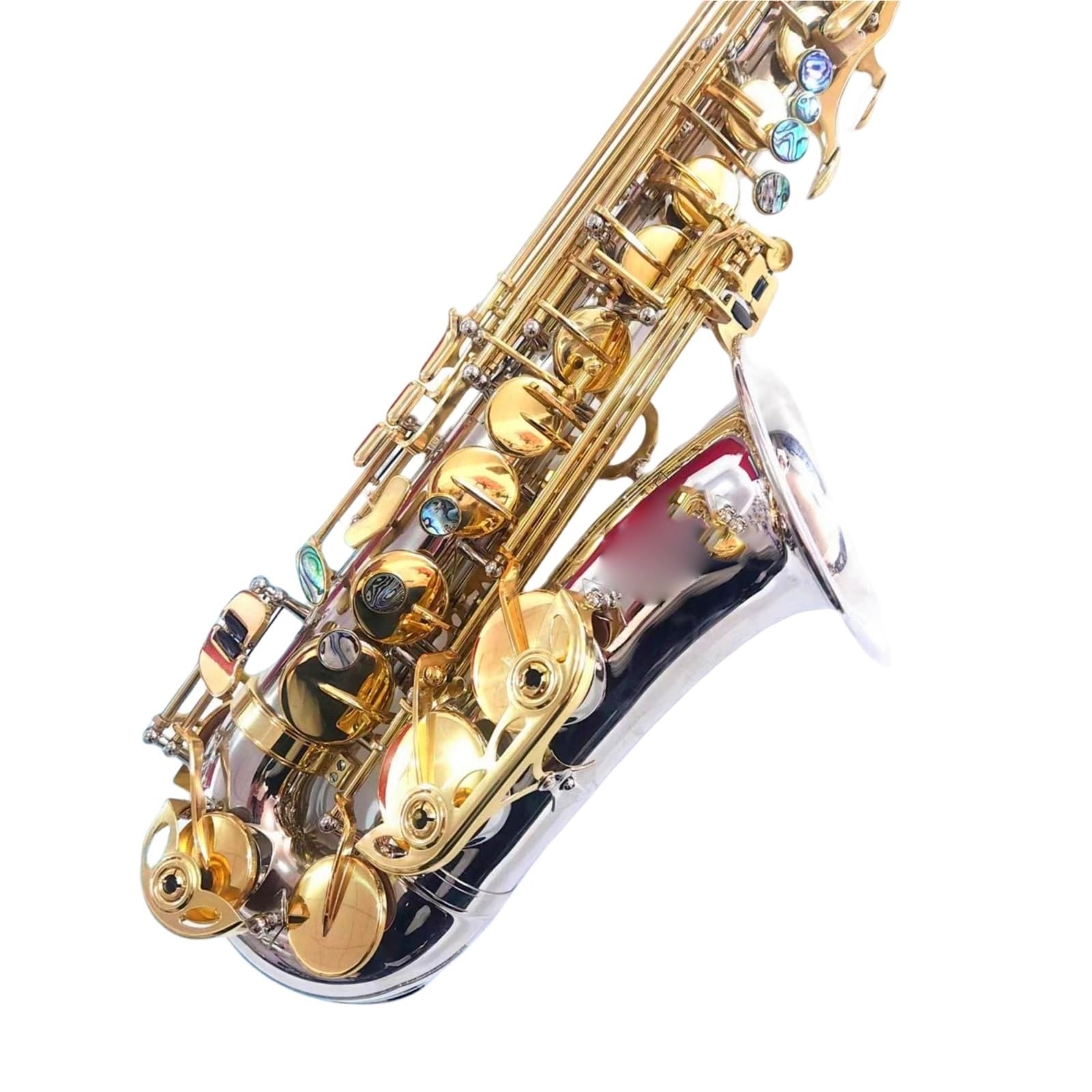Sassofoni Per Principianti Sassofono Contralto Nichelato Con Chiave In Mi Bemolle E Tubi Metallici In Nichel Bianco