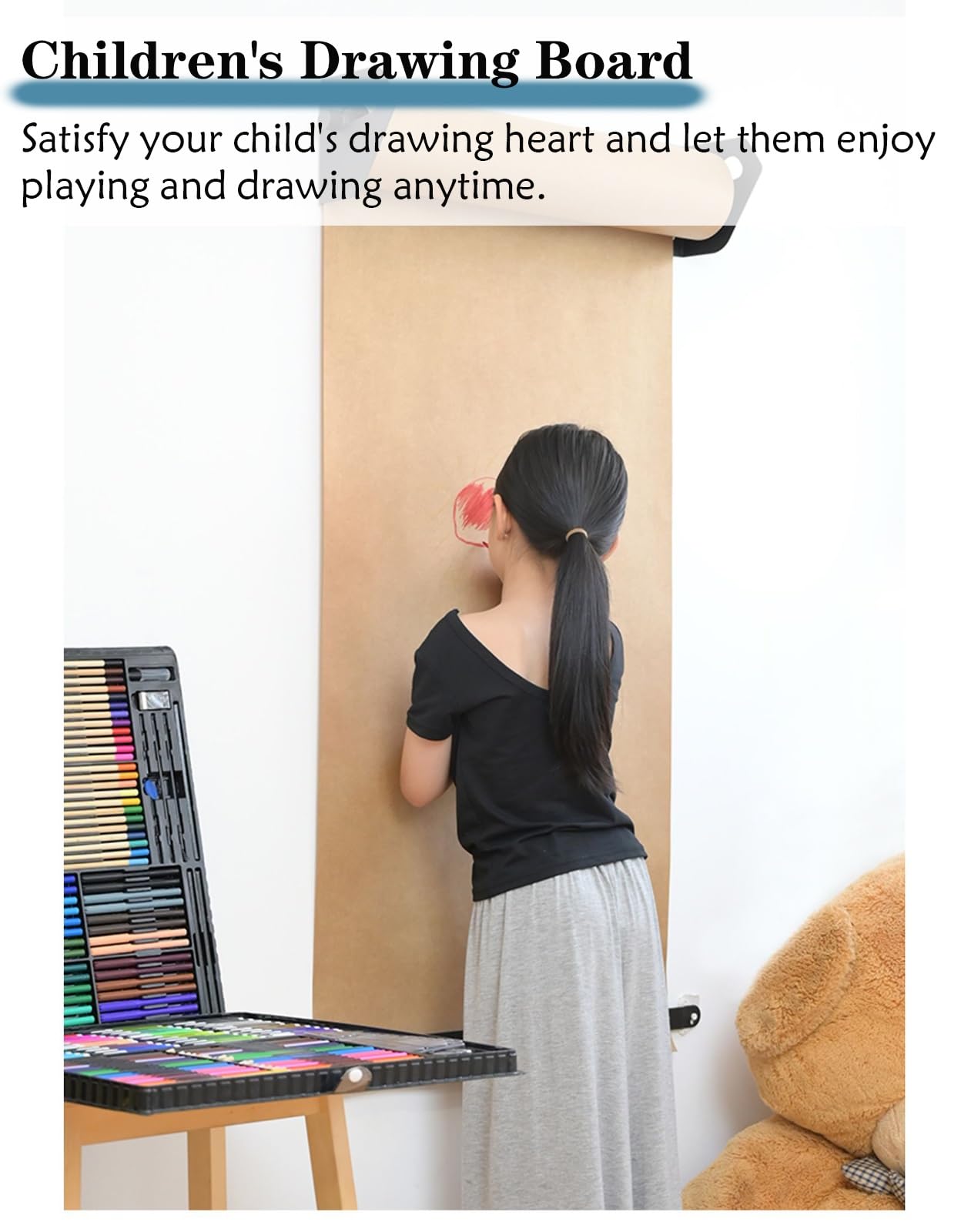 Distributeur de papier kraft, Distributeur et coupe-rouleau de papier kraft de 39, 51 et 66 po, support mural robuste(Width 99cm/39in)