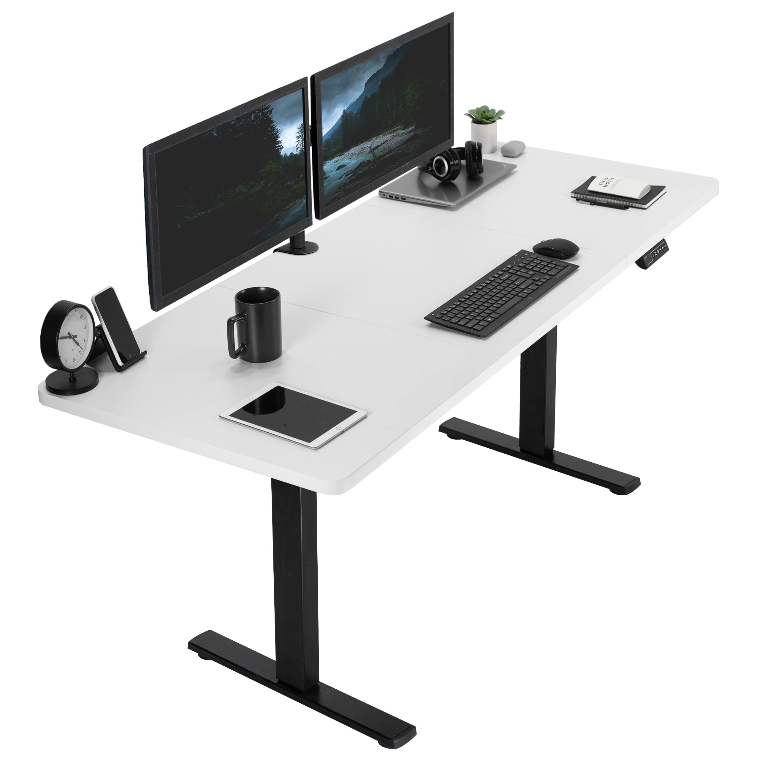 ホワイトデスク ワークステーション Amazon | Victone ゲーミングデスク「メーカー2年保証」幅112cm