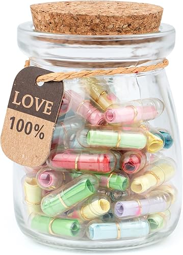 XHDAI Letras de cápsula con mensaje en una botella de vidrio, pĂldoras de mensaje de cápsulacarta de amorideas de regalos lindas para novionovia. XHDAI Letras de cápsula con mensaje en una botella de vidrio, pĂldoras de mensaje de cápsulacarta de amorideas de regalos lindas para novionovia.