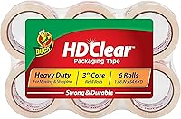 Vista 1 de Duck Recambios de Cinta de Embalaje Transparente HD - 6 Rollos de Cinta de Embalaje Resistente de Servicio Pesado para Envío y Mudanza, Cajas