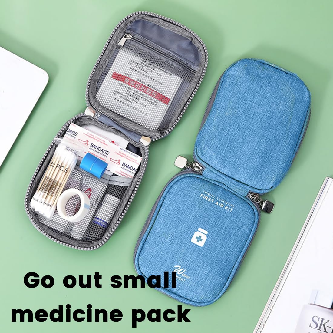 Set Di 4 Borse Porta Medicine URFEDA – Mini Kit Di Pronto Soccorso Vuoto In Tessuto Oxford - 2