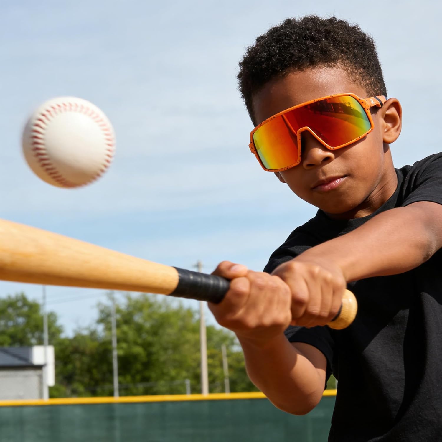 DUCO Youth Baseball Sunglasses 8-12: Sports Kids Glasses for Cycling Polarized UV400 Protection with Strap & Case DK320
