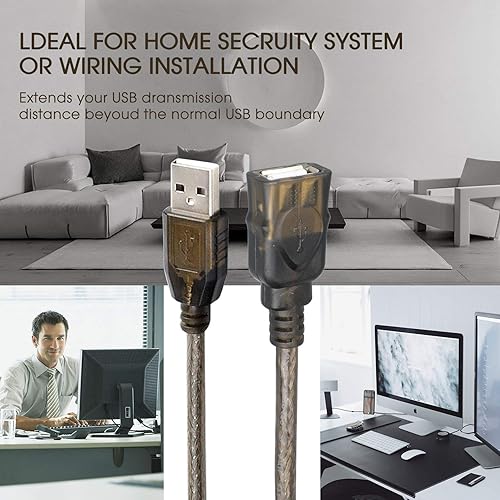 Miniatura 7 de Cable de extensión USB 2.0 tipo A macho a hembra de alta velocidad 480 Mbps