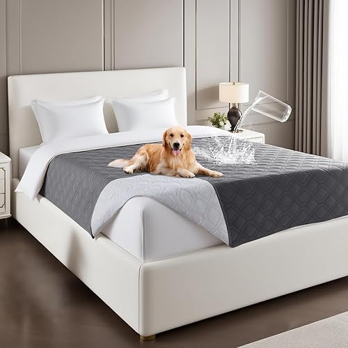 Miniatura 12 de PrinceDeco Manta impermeable de 5 capas para perro, protector antideslizante de muebles para sofá (32 x 82 pulgadas, roble francés) Roble