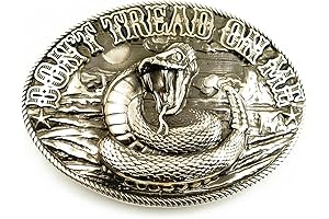 American Spirit: Gadsden Flag Belt Buckle with Protective Timber Rattlesnake