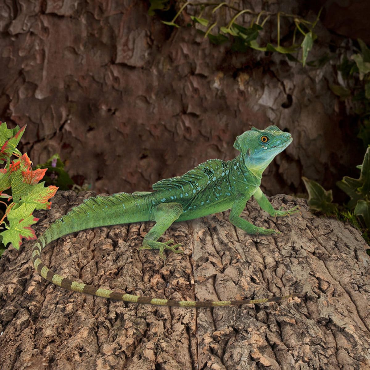 Abaodam Decoración de Corteza de Árbol de Reptil 4 Piezas Café | Fondo para Terrario y Acuario, Fácil de Cortar y Colocar, sin Mantenimiento
