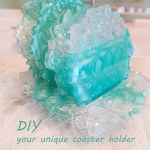 Miniatura 3 de Molde de silicona súper brillante para soporte de posavasos, manualidades, decoración, herramientas de fabricación, molde de resina de silicona apto