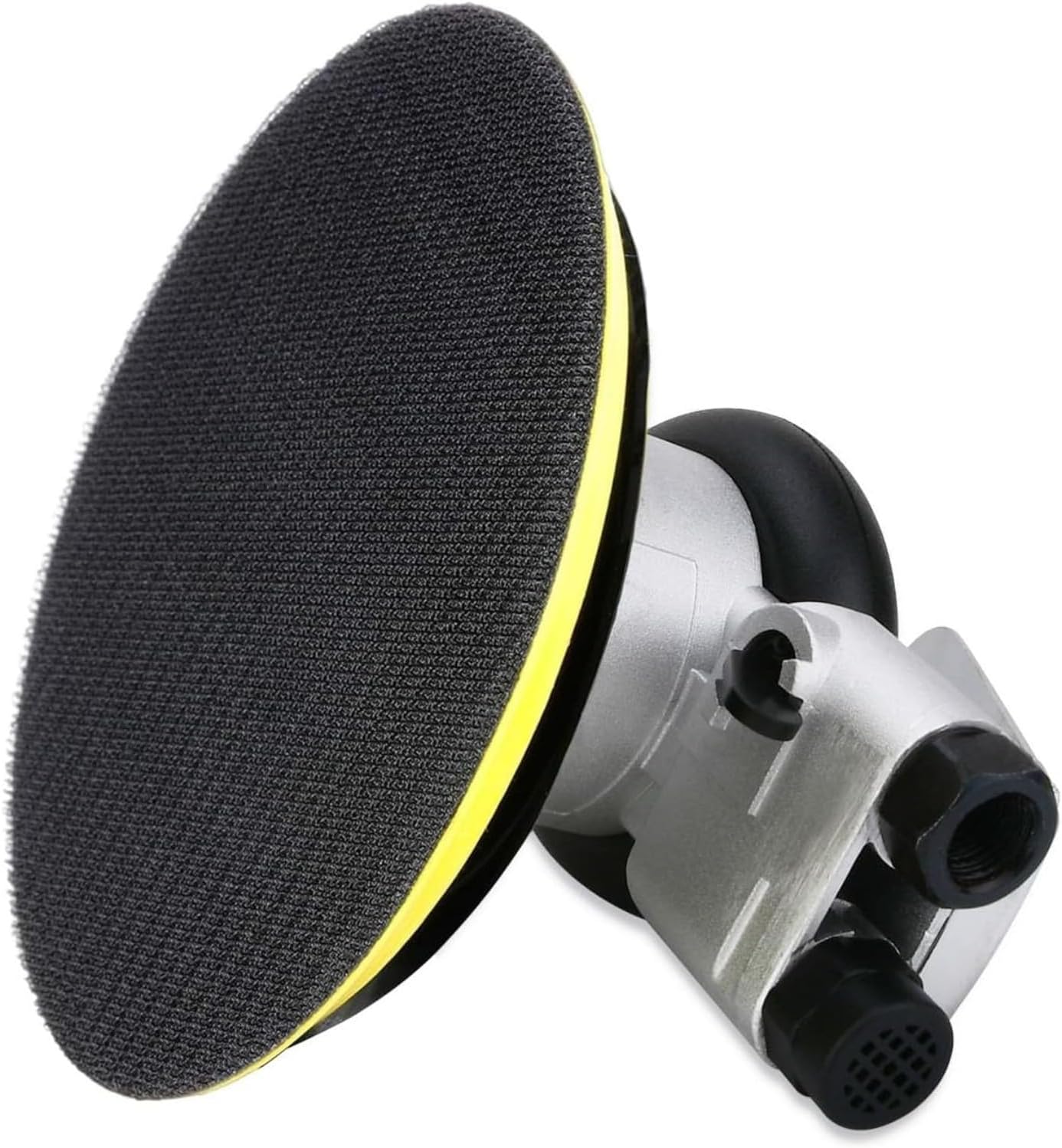 Random Orbital Air Sander 6" Pneumatic Palm Sander DA Sander, Low Vibration Noise Reduction, 12000 RPM, Hook & Loop, for Auto Body, Car Detailing, Wood, Metal Polishing & Buffing