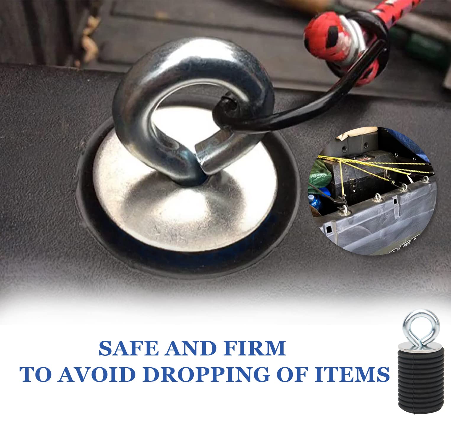 Tie Down Anchor KEMIMOTO UTV S - 6-Pack Bed Anchors For Polaris Ranger & General Models Tie Down Anchors - View #4