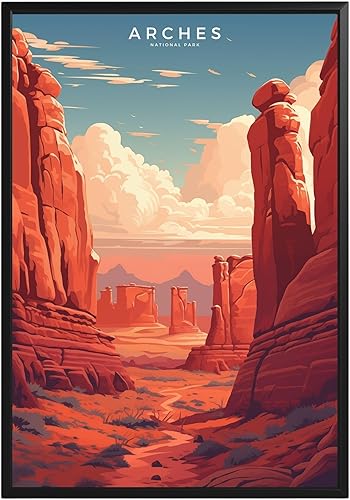 Miniatura 59 de Póster del parque nacional Haleakala, arte abstracto de la pared, arte de pared de paisaje natural retro, impresiones artísticas de pared para