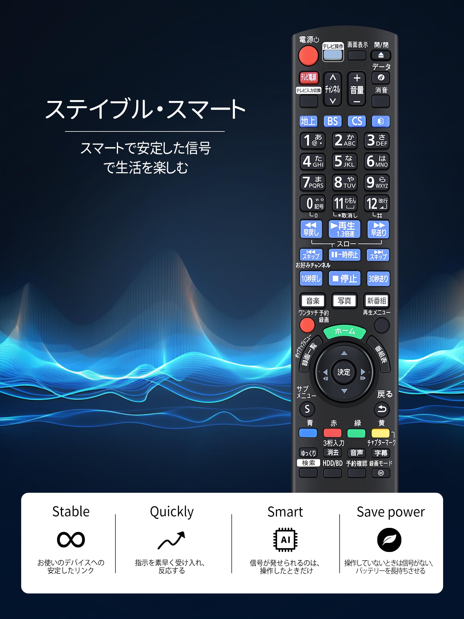 Amazon | ブルーレイレコーダー リモコン パナソニック交換用リモコン