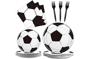 Soccer Birthday Party Supplies: Plates and Napkins for 24 Guests