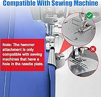 Vista 6 de TOOVREN Pie Universal de Dobladillo Enrollado para Coser 4 Piezas Pie Prensatelas de Dobladillo Enrollado 7/8/9/10mm de Ancho Pie de Dobladillo