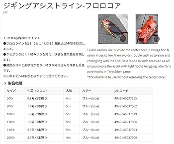 Amazon | ヴァンフック(Vanfook) J-FC ジギングアシストライン