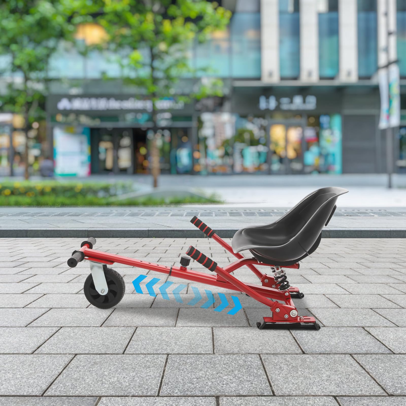 Sedile regolabile Hoverboard, fissaggio universale per scooter di bilanciamento da 6,5 a 10 pollici, accessorio Gokart per bambini e adulti, rosso