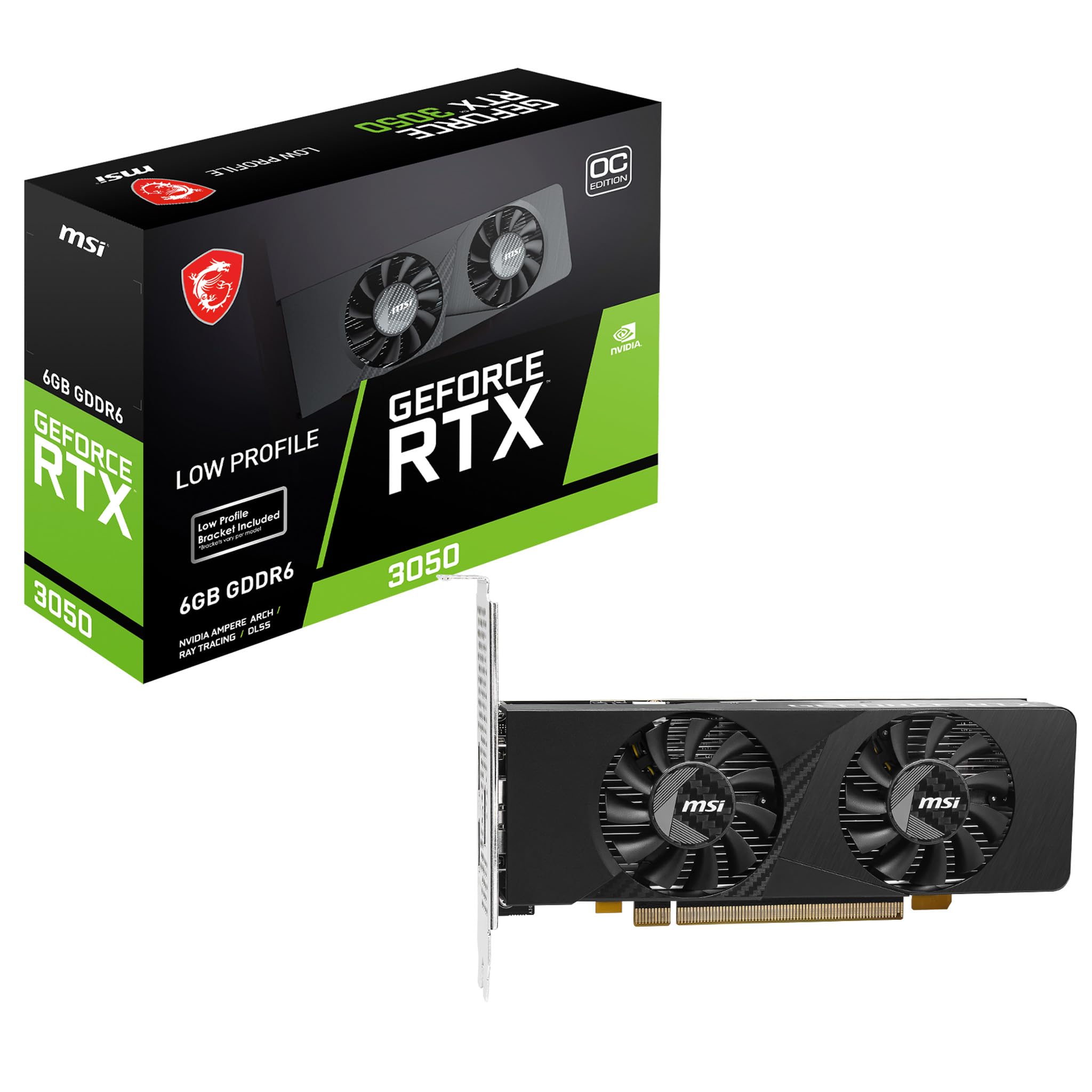 MSI NVIDIA GeForce RTX 3050 LP E 6G OC Carte Graphique