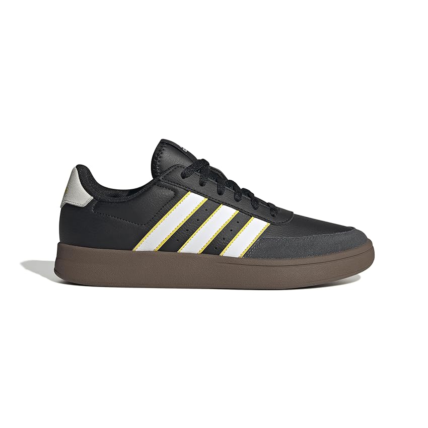 adidas Uomo Breaknet 2.0 Shoes, Core Black/Ftwr White/Yellow, 37 1/3 EU
