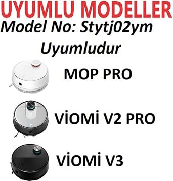 Ozemtek White Mi Robot Vacuum Mop Pro/Vacuum Mop P Model Number Stytj02ym Compatible Brush,Filter Spare Parts Accessory Set-5 Pieces