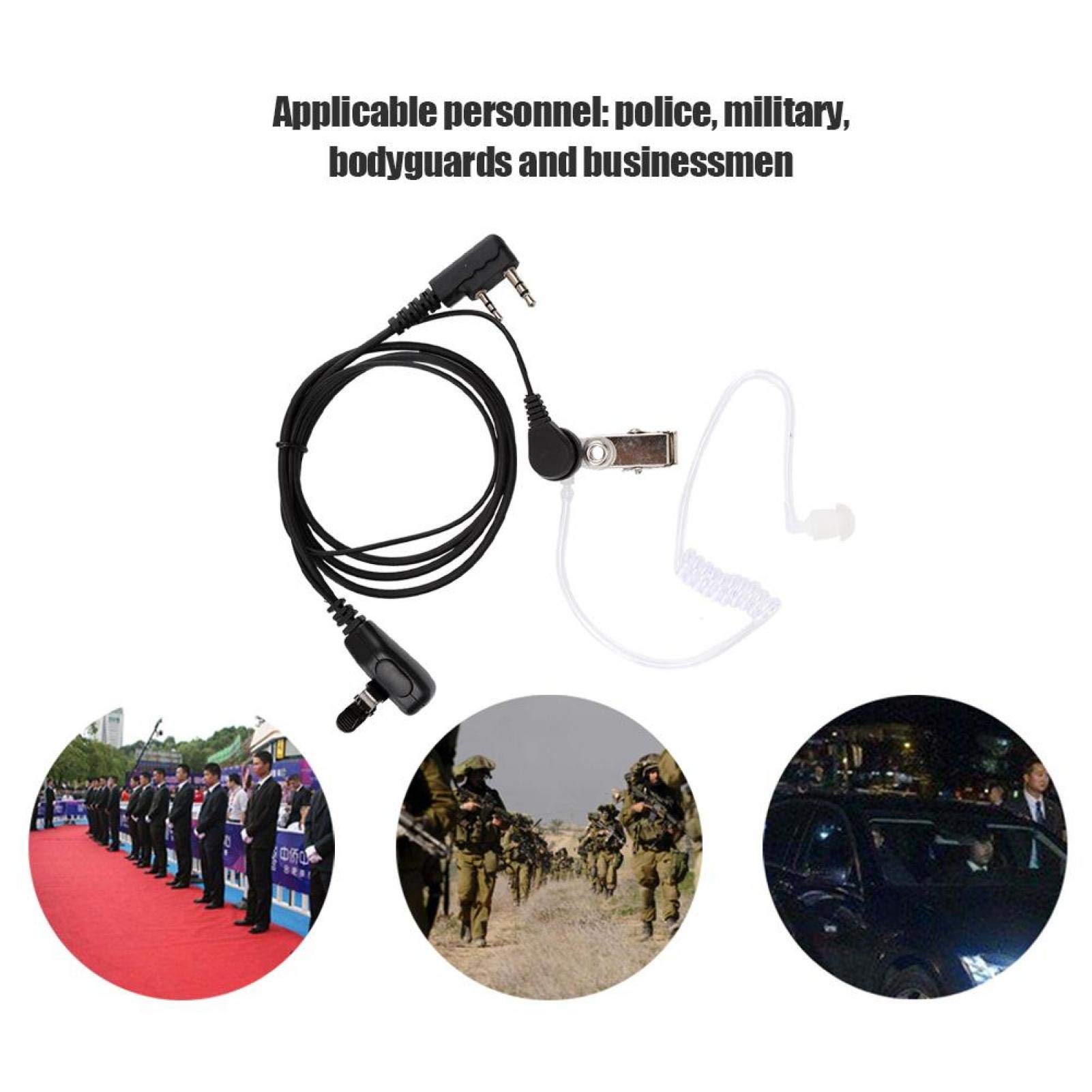 Sutinna Walkie Talkies Earpieces Retevis 2 Pin Acoustic Tube Headset 2 Pin Acoustic Tube Headset Walkie Talkies Earpiece for Retevis Kenwood Two Way Radio - Image 3