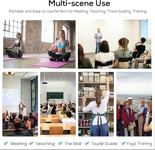 Miniatura 8 de SHIDU - Amplificador de voz inalámbrico portátil mini amplificadores de voz con micrófono con cable y cintura, amplificador personal recargable para