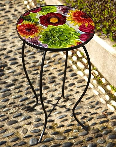 Miniatura 9 de Evergreen Flag  Garden - Mesa auxiliar inspirada en la libélula de Tiffany mesas auxiliares para interiores y exteriores para tu patio césped jardín