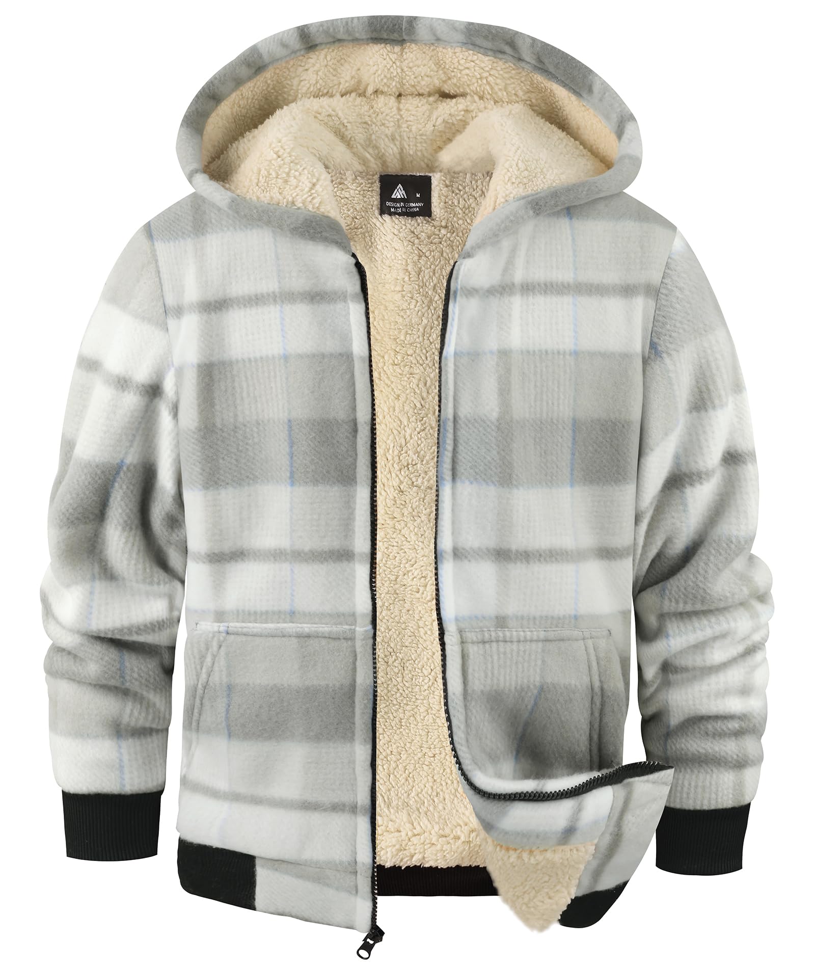 GEEK LIGHTING Boys Girls Flannel Fleece Jackets Sherpa Lined Hoodies
