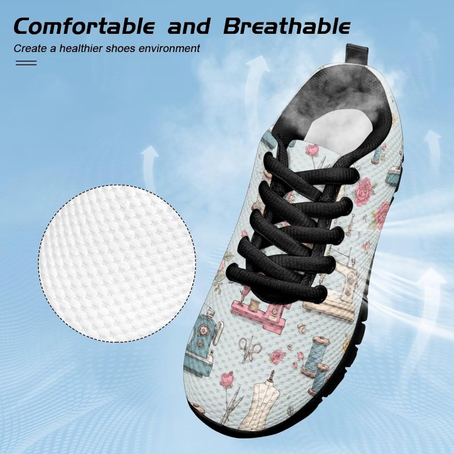 Funnydude Funny Print Girls Tennis Shoes Kid Comfortable Sneakers Casual Walking Shoes