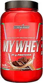 Integralmédica My Whey Proteína em Pó Sabor Chocolate - 21g de Proteína por Porção - Alta Concentração de BCAAs - Pote 900g