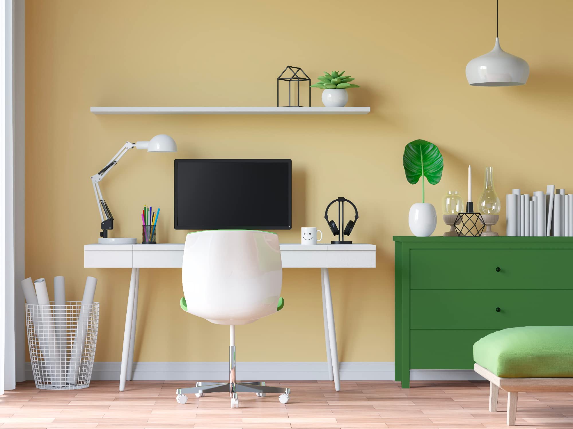 Pintura para muebles de madera a base de acrílico, efecto mate, 750 ml, 7,5 m2, 44 colores disponibles (verde natural)