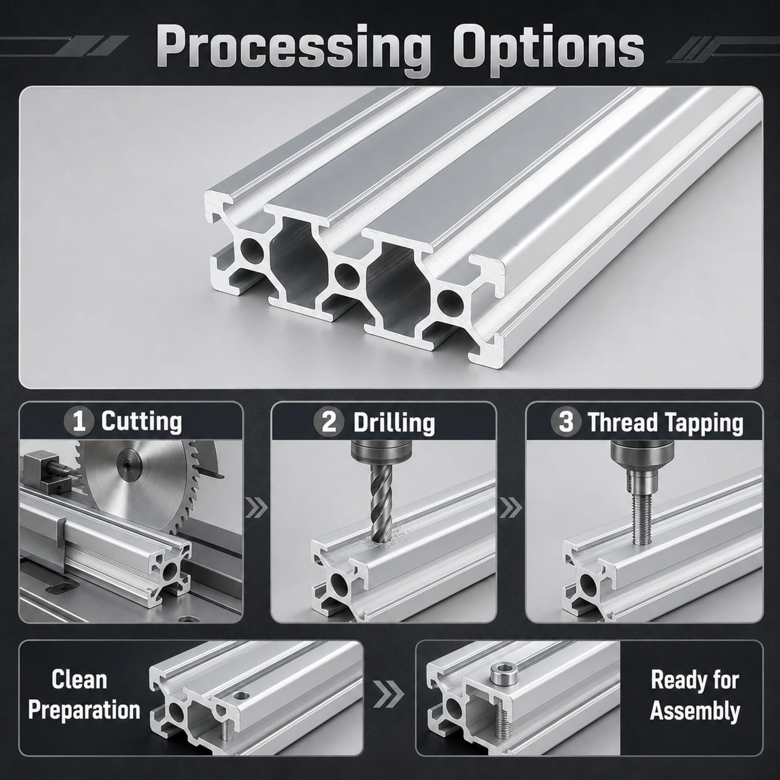 Aluminium Alu Profil Eloxiert,3D Drucker Alu Profil,Aluminiumprofil Extrusions Eloxierte Linearschiene,Glatte OberfläChe,FüR Maschinenbau,Werkbank & DIY
