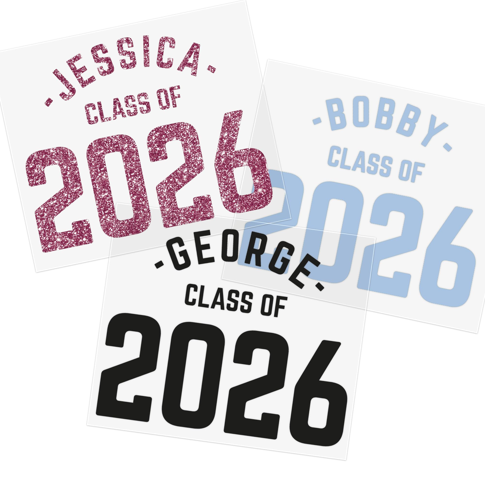 Personalised School Leavers Iron-On Transfer 2026 | Custom Name & Year | Class of 2026 T-Shirt Vinyl | DIY Graduation HTV Decal
