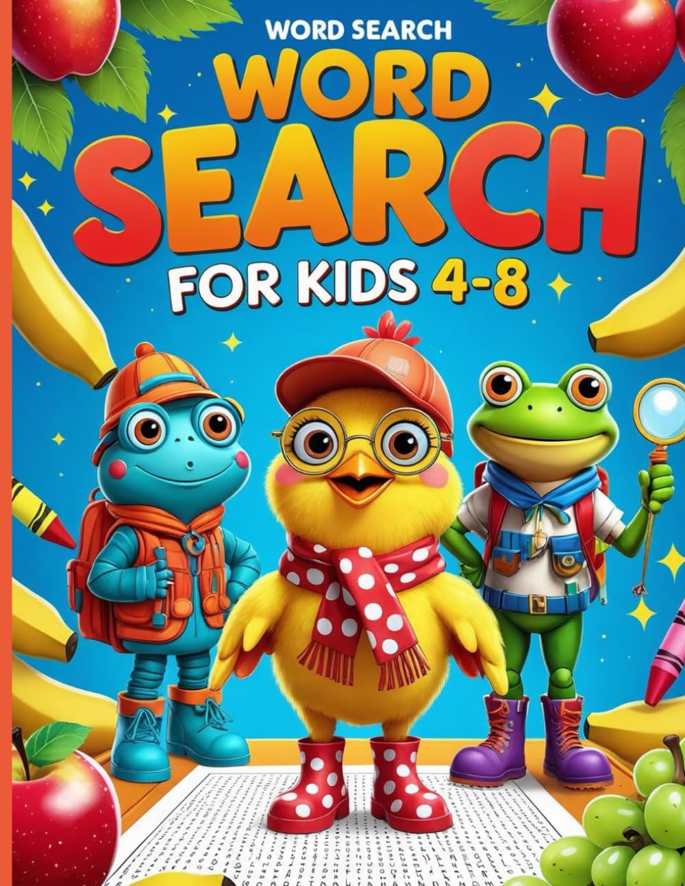 Word Search for Kids Ages 4–8: Easy & Educational Activity Book for Preschool and Early Elementary Learners to Build Vocabulary, Spelling, and Focus — 3 Skill Levels & Coloring Pages