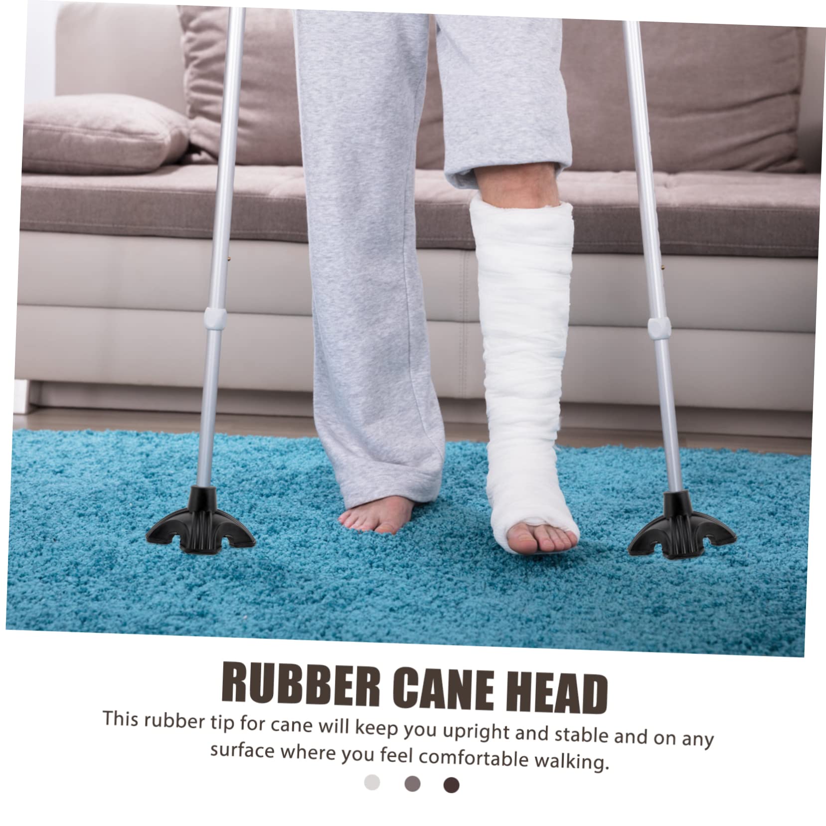 COLLBATH 2stücke Cane Tips Gummispitzen Für Gehstöcke Rutschfeste -gehstockspitzen Langlebige Und Verschleißfeste Gummifüße Installieren Geeignet Für Gras Und