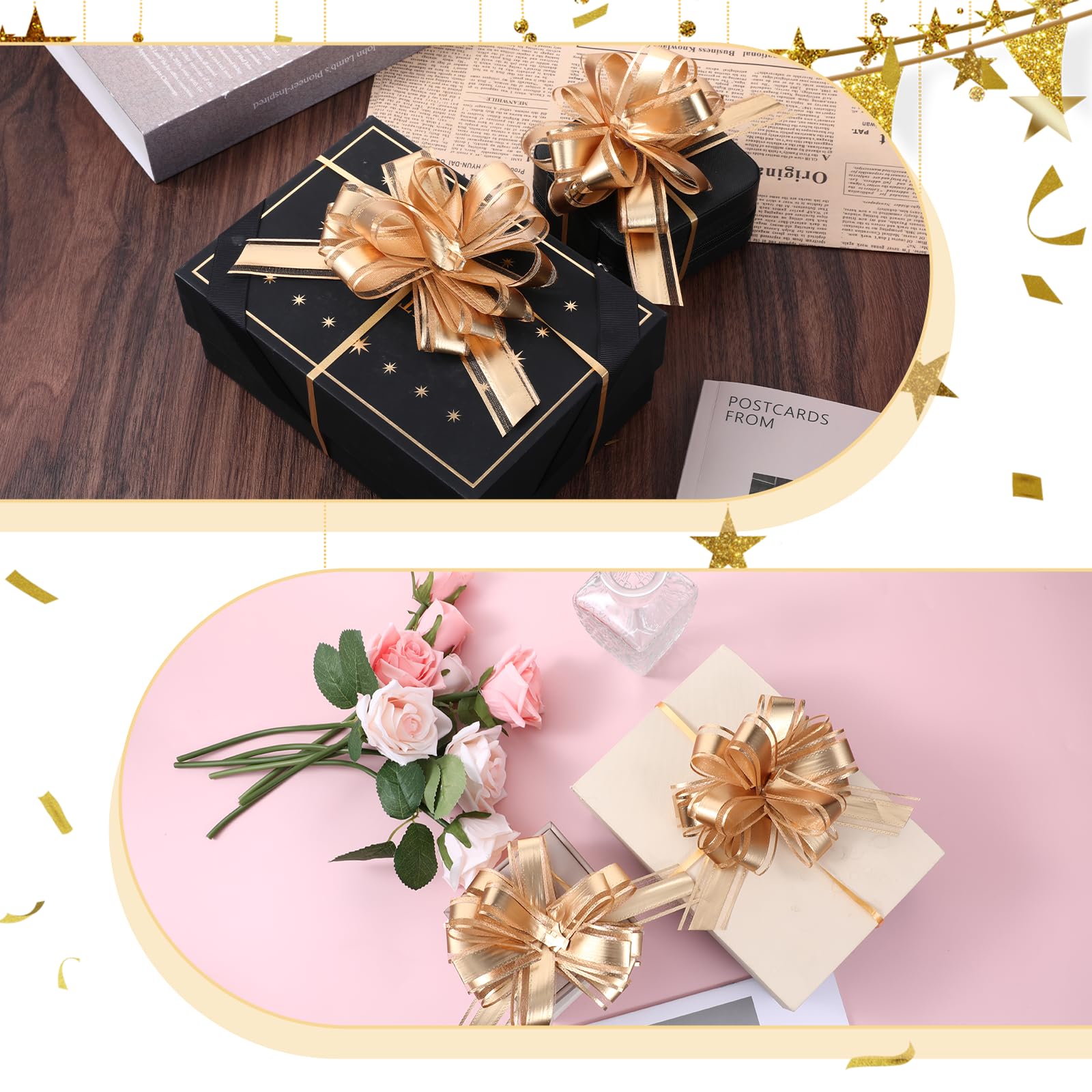 20 stuks Kerst Gift Wrap Pull Strikken Lint Gift Grote Pull