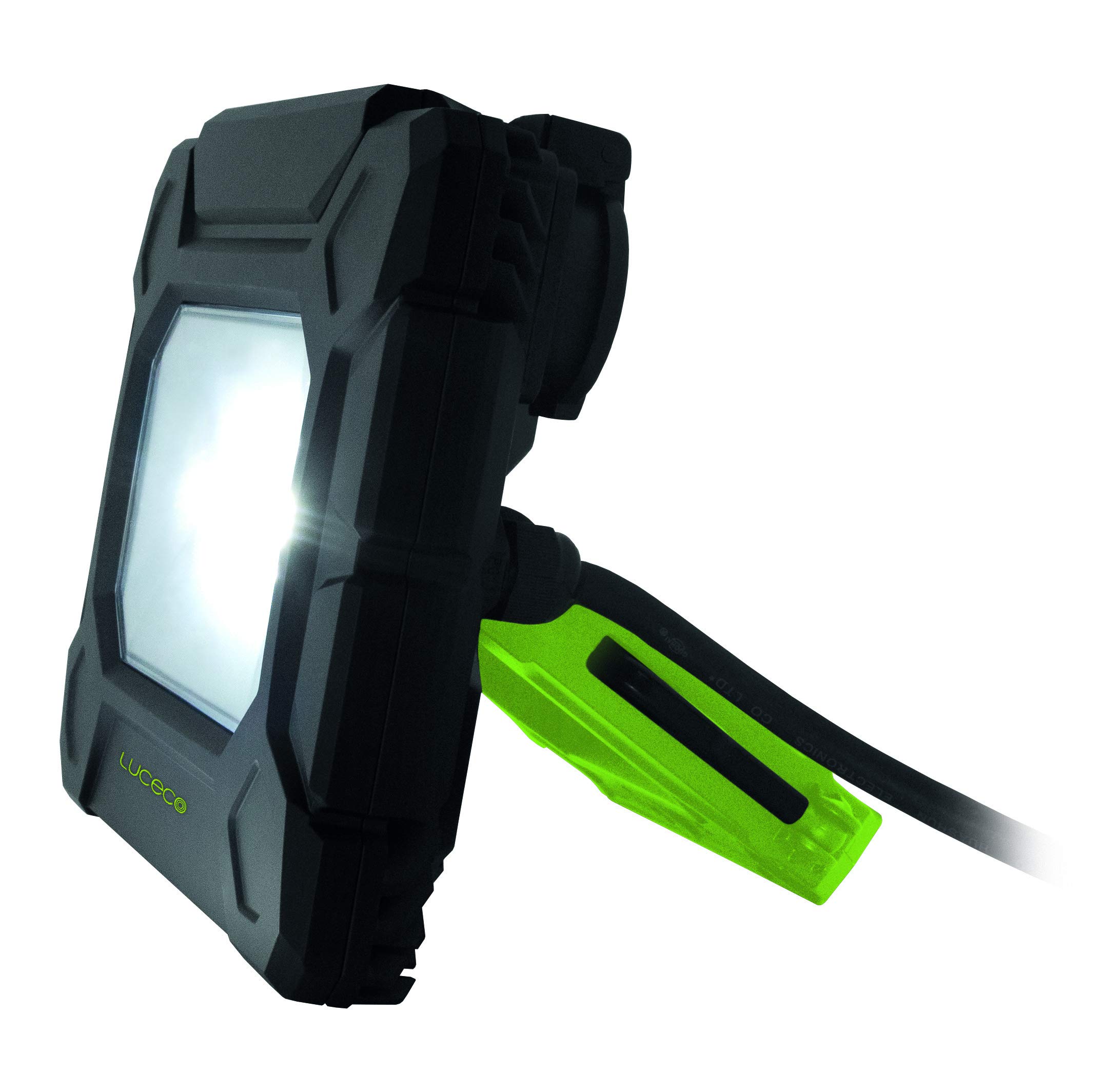 Luceco Site LED Arbeitsleuchte 110V, 40W, Gelb - IP65, Für Baustellen, Mit Faltbaren Beinen