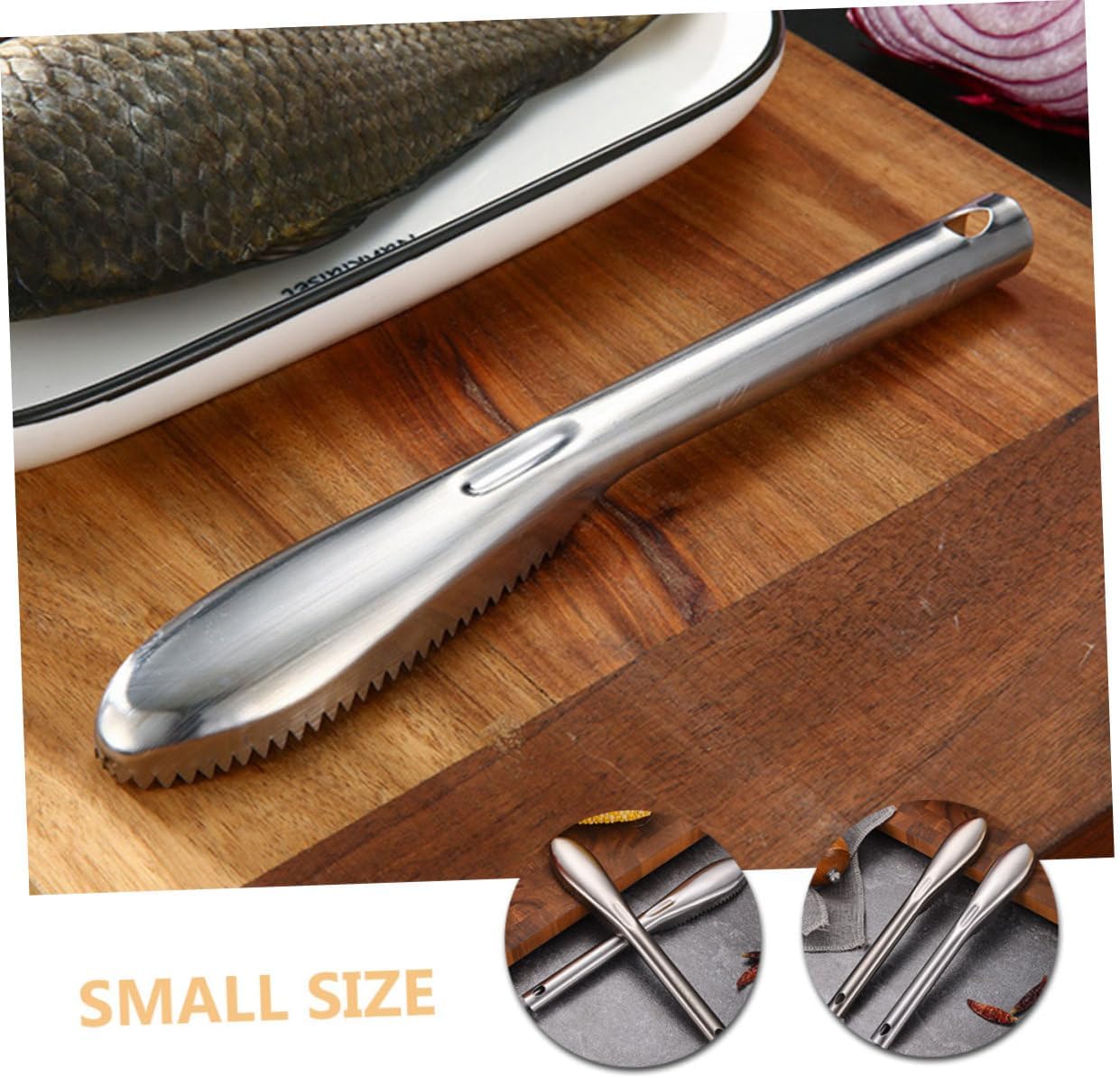Outanaya 2Pcs Fish Tool Durable Fish Scale for Easy Cleaning Portable and Reusable for Kitchen Fish Prep and Cleaning Tasks