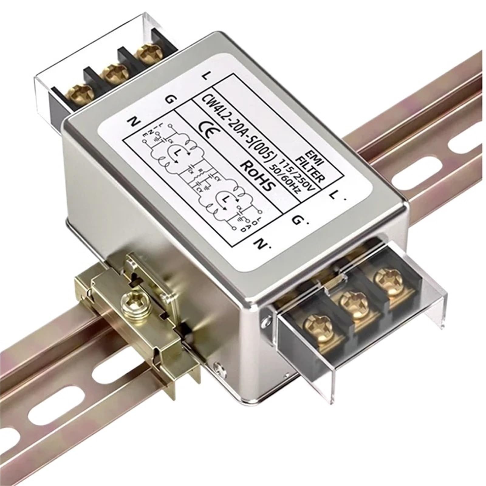 Bloque de terminales de carril bidireccional antiinterferencias CW4L2-40A-S (005) fuente de alimentación de CA con filtro potente monofásico de 220 V