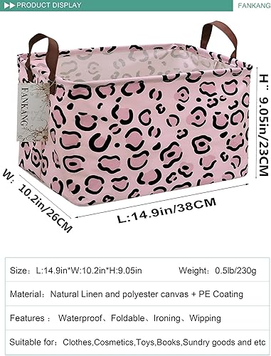 Miniatura 2 de FANKANG - Canasta plegable de almacenamiento para guardería, con revestimiento de polietileno impermeable, de grand tamaño, para niños y niñas,