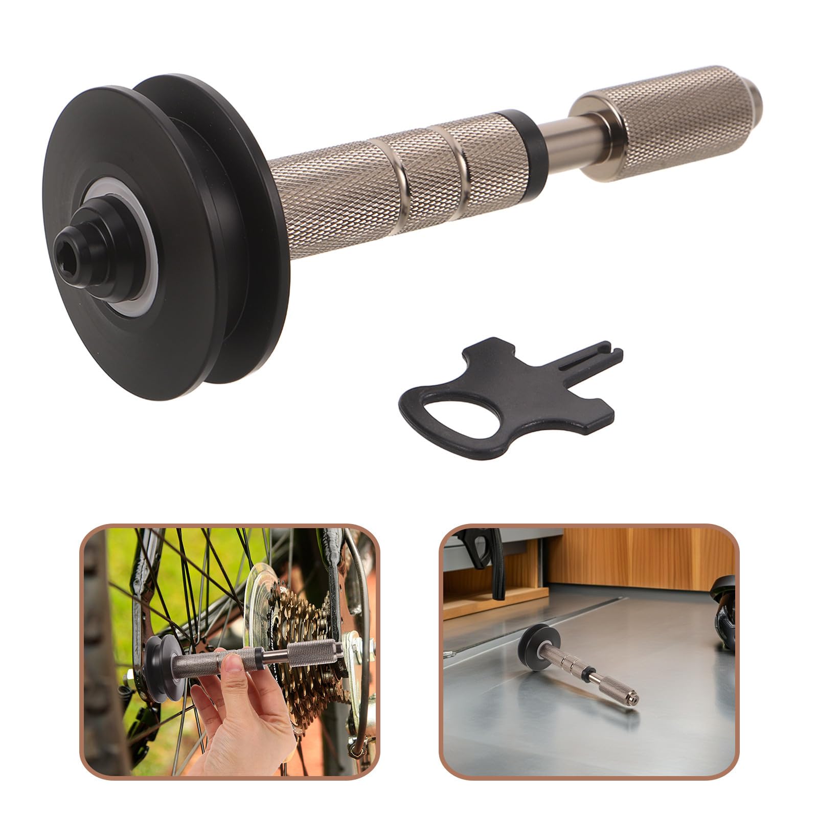 Kichvoe 2 Piezas Tensor de Cadena de Bicicleta Ajustable para Limpieza y