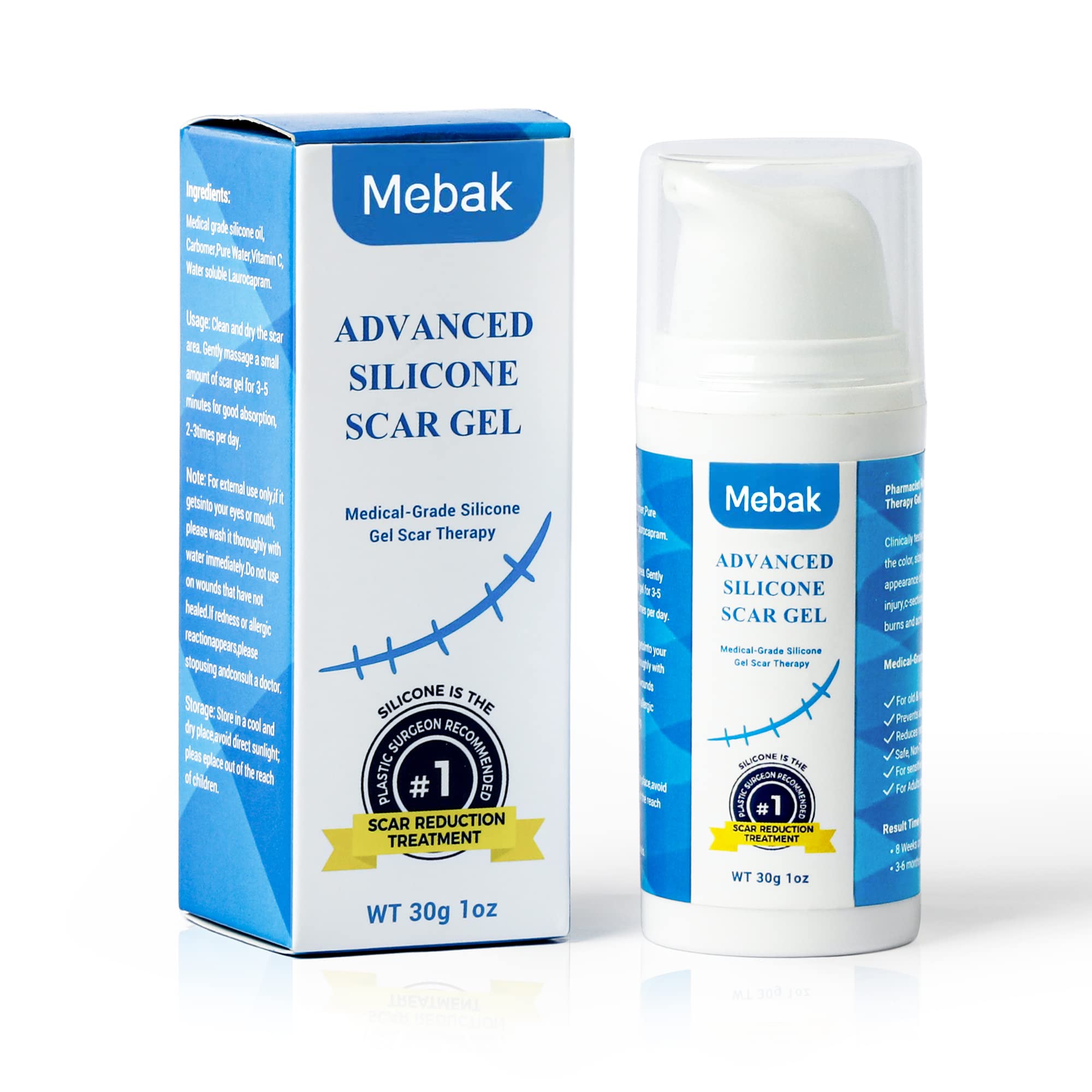 Buy Mebak Silicone Scar Gel, Advanced Scar Removal Cream, Scar