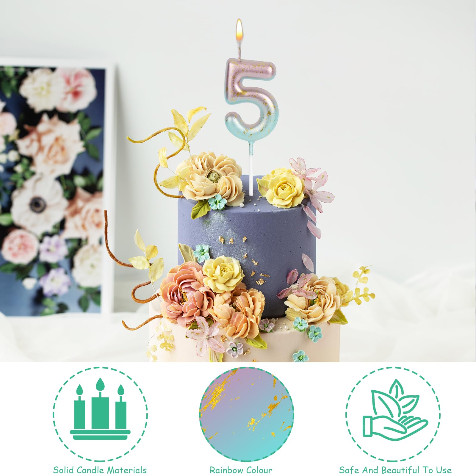 Taart Met Kaarsen Die Gloeien Op Een Gelukkige Verjaardag Met Bokeh Effect En Sterretjes Voor Kindergroeten 817921 3362