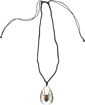 REALBUG Spider Necklace, Clear, Large