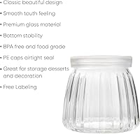 Vista 3 de Encheng Tarros pequeños de yogur, tarros de vidrio transparente de 4 onzas con tapas, recipiente de yogur de vidrio con tapas (PE), tarro de pudín