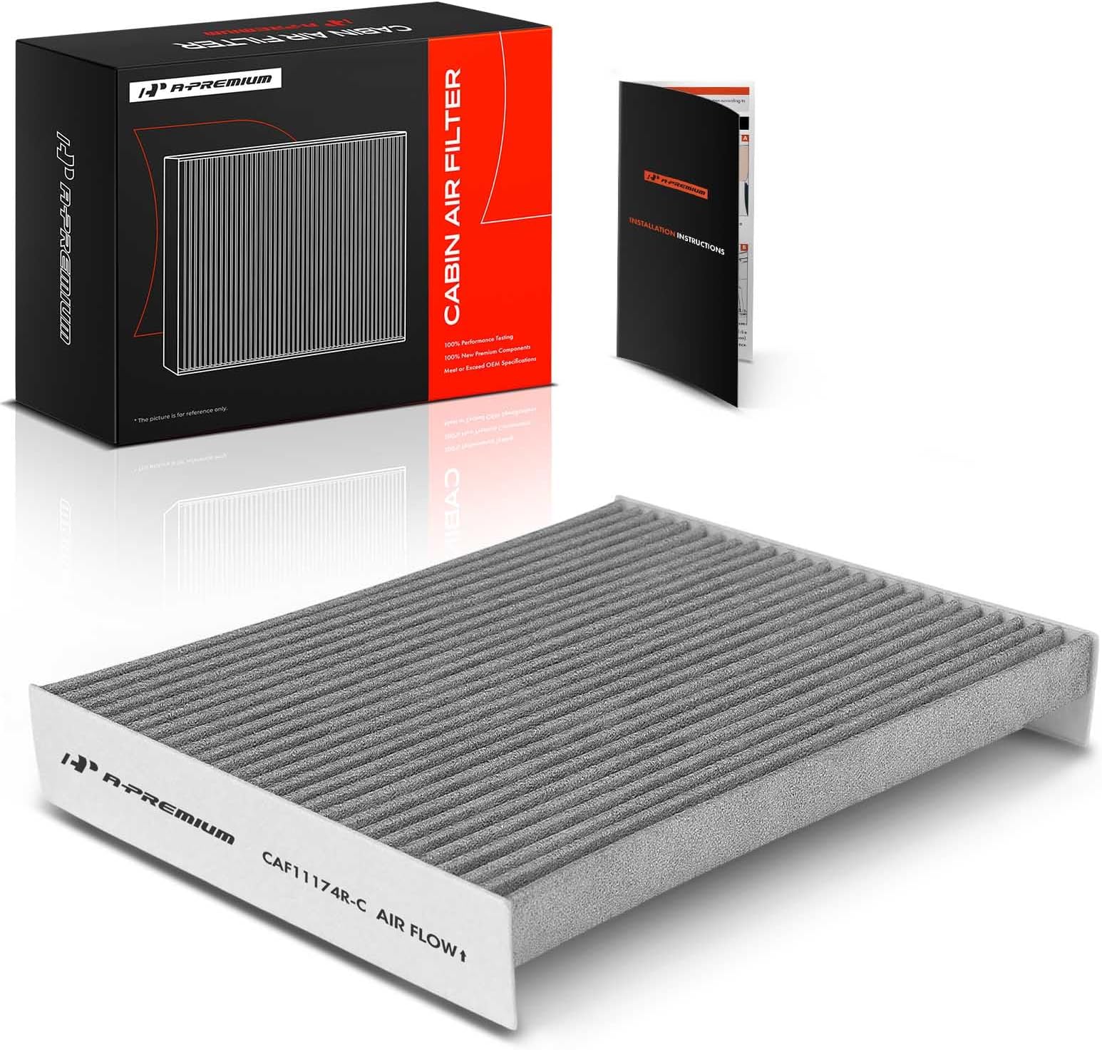 Cabin Air Filter with Activated Carbon Compatible with Ford Fusion 2010-2012 & Lincoln MKZ 2010-2012 & Mercury Milan 2010-2011, Replace# AE5Z19N619A