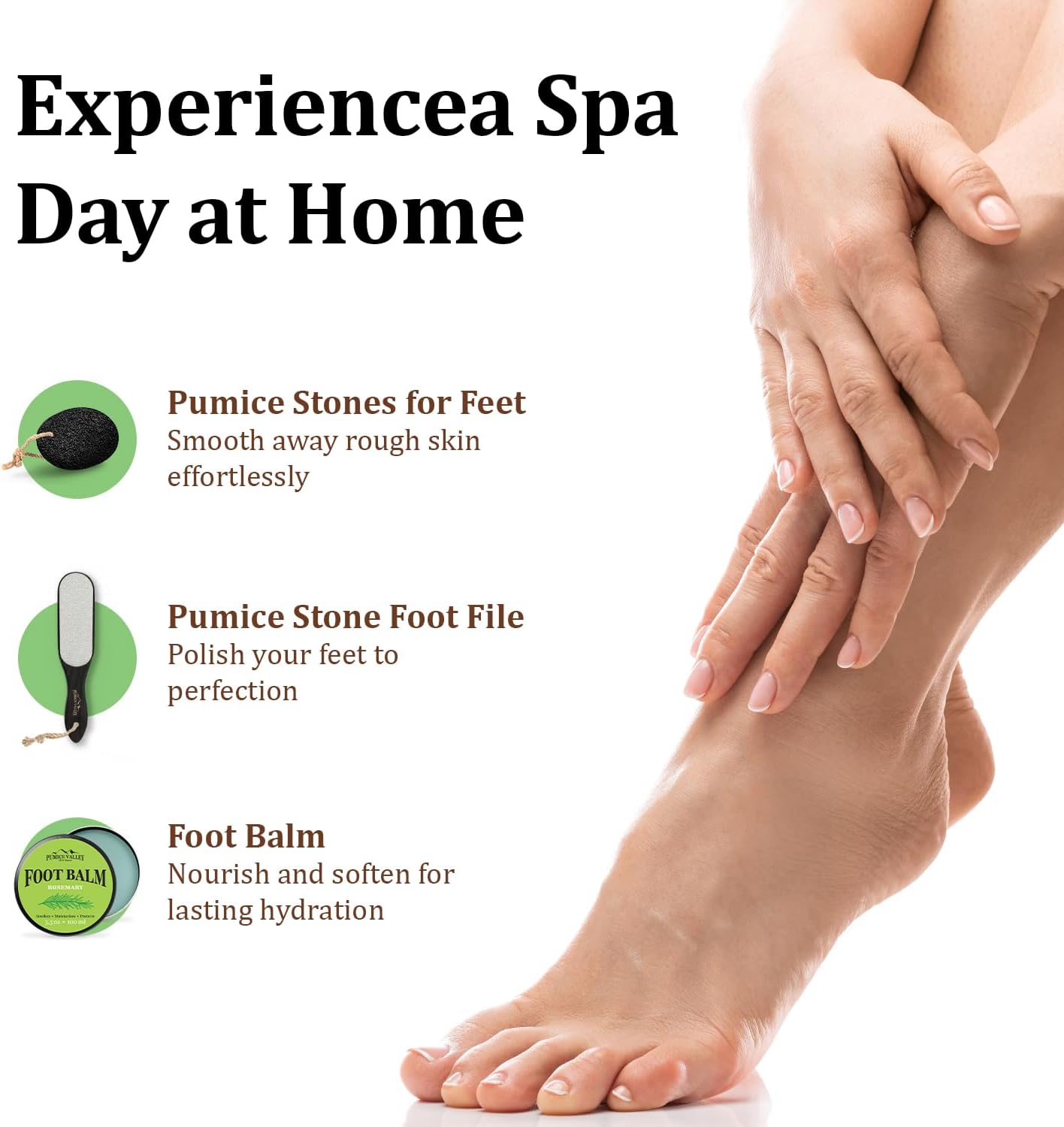 Foot Callus Remover Set - 3 Piece (Pumice, File & Rosemary Balm) gallery 2